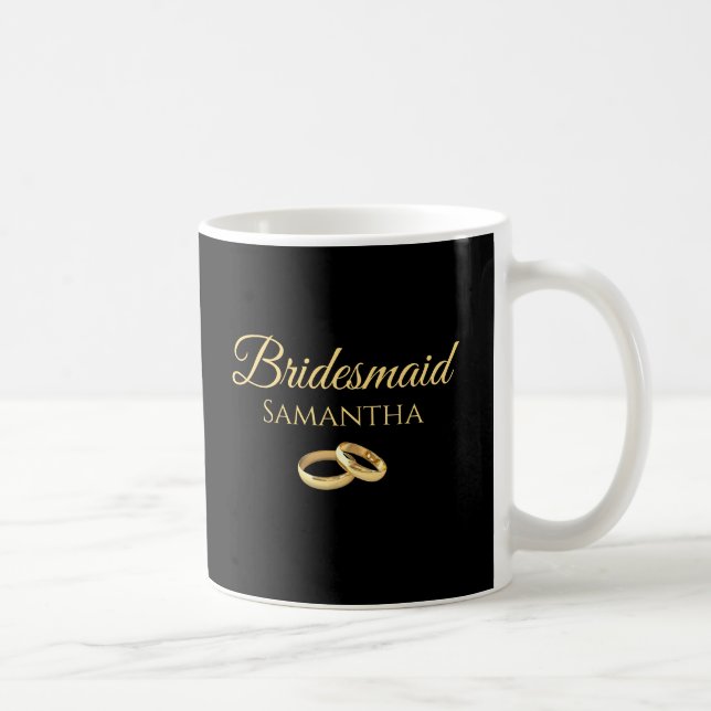 Svart och Guld-Bridesmaid-gåvor- Kaffemugg (Höger)
