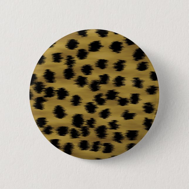 Svart och guld- brun Cheetahtryckmodell Knapp (Framsida)