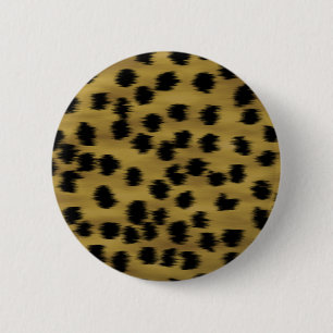 Svart och guld- brun Cheetahtryckmodell Knapp