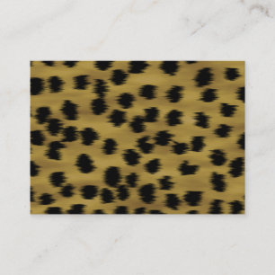 Svart och guld- brun Cheetahtryckmodell Visitkort