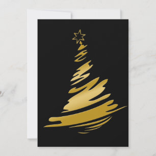 Svart och guld Business Holiday Greetings Julkort
