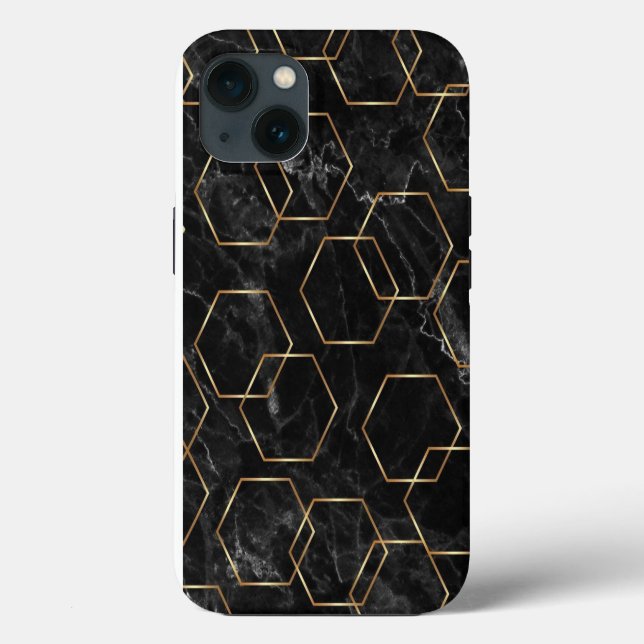 Svart och guld Case-Mate iPhone-fodral (Baksida)