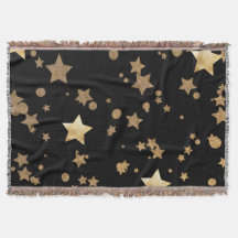 Svart och Guld Celestial Stars och Polka dots