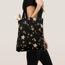 Svart och Guld Celestial Stars och Polka dots