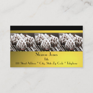 Svart och guld- chokladvisitkort visitkort