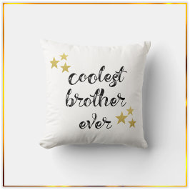 Svart och Guld Coolest Brother någonsin Kudde