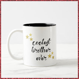 Svart och Guld Coolest Brother någonsin Två-Tonad Mugg
