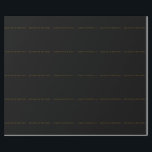 Svart och Guld Cute Minimalist Own Namn Presentpapper<br><div class="desc">Du kan enkelt ändra Typsnitt,  bakgrundsbild och Färg,  Brev-tecken.</div>