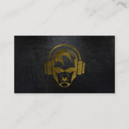 Svart och guld- DJ-visitkort för en kall matte Visitkort