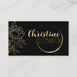 Svart och Guld, eget namn och yrke Visitkort