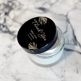 Svart och Guld Elegant tack vare vår bröllopsförmå Runt Klistermärke