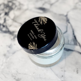 Svart och Guld Elegant tack vare vår bröllopsförmå Runt Klistermärke