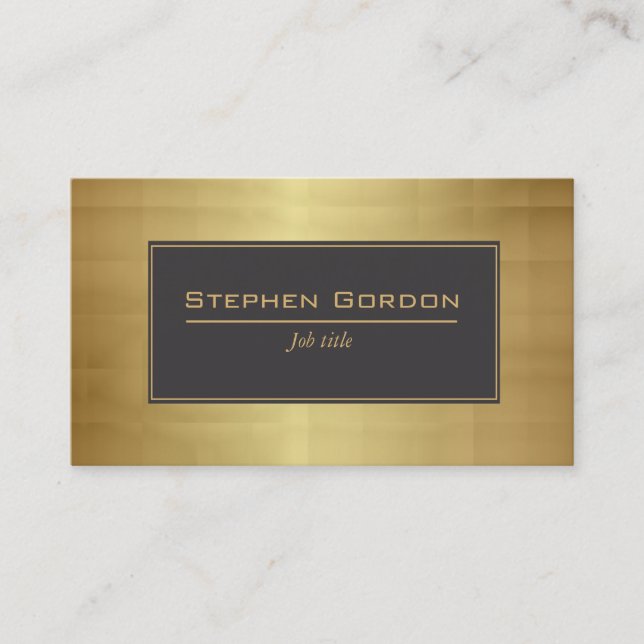 Svart och guld- elegant visitkort (Framsida)