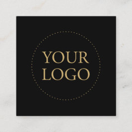 Svart och Guld | Enkel Logotyp och Social-media Fyrkantigt Visitkort