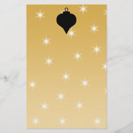 Svart och guld- färgjuldesign brevpapper