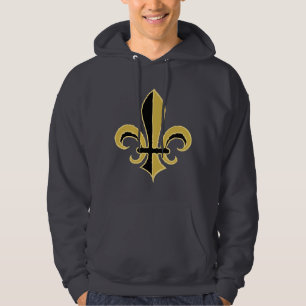 Svart och guld- Fleur de lis Munkjacka