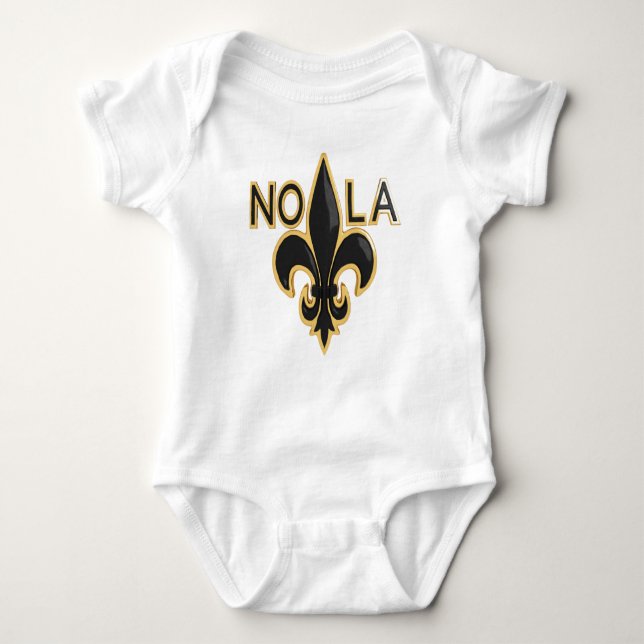 Svart och Guld Fleur de Lis - NOLA Tee (Framsida)