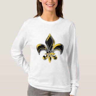 Svart och guld- Fleur de lis T-shirt