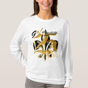 Svart och guld Fleur de Lis T Shirt