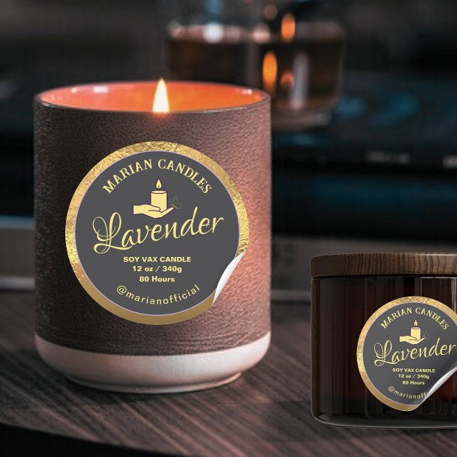 Svart och guld-folie - ljus - etikett (Skapare uppladdad)