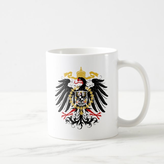 Svart och guld för Prussian örn röd Kaffemugg (Höger)
