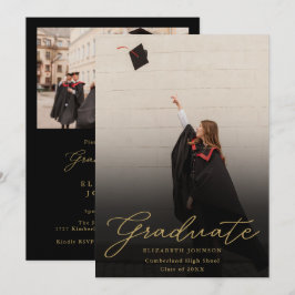 Svart och Guld-fotoskript, Studentfest Inbjudningar