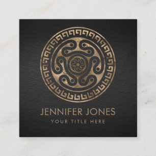 Svart och Guld Fyrkantigt Visitkort