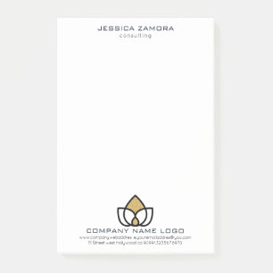 Svart och Guld Geometrisk Logotyp Post-it Block