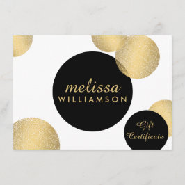 Svart och Guld Glamor- och Beauty Gift-certifikat