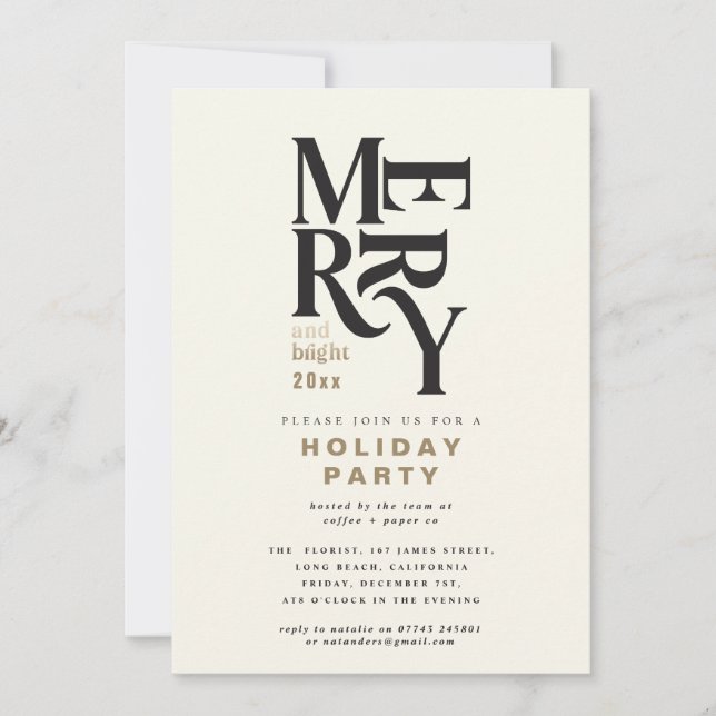 Svart och guld glatt och ljust julfirande (Framsida)