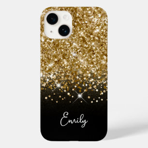 Svart och guld glitter glamour