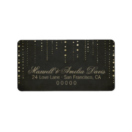 Svart och Guld Glitter, se Bröllop Adressetikett