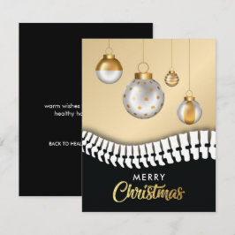 Svart och Guld God jul Chiropraktic Julkort