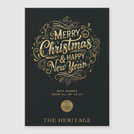 Svart och Guld God jul & Gott nytt år