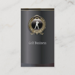 Svart och guld- Golfvisitkort för elegant Visitkort