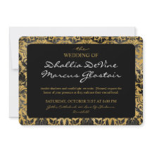 Svart och Guld Goth Mönster