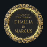 Svart och Guld Goth Mönster Magnet<br><div class="desc">Svart och Guld Goth Mönster</div>