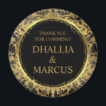 Svart och Guld Goth Mönster Magnet<br><div class="desc">Svart och Guld Goth Mönster</div>