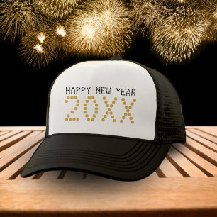 Svart och Guld Gott nytt år 2024 Keps