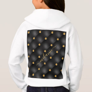 Svart och Guld Hoodie med eget namn T Shirt