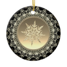 Svart och Guld Ice Snowflake