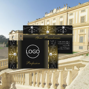 Svart och Guld-judar med Logotyp Visitkort