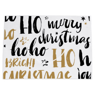 Svart och Guld, jultext Ord Art Cute Aestheti