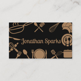 Svart och Guld kökssamlingar Visitkort