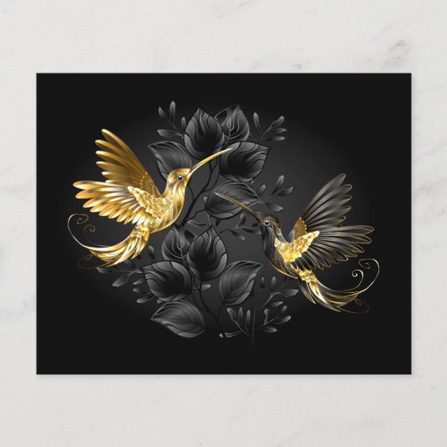 Svart och guld kolibri (Framsida)
