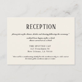 Svart och Guld-kontrollpanel Gräns Bröllop Tilläggskort