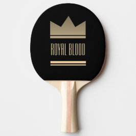 Svart och guld kungakrona pingisracket