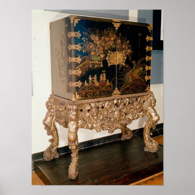 Svart- och guld-lackerskåp poster (Framsidan)