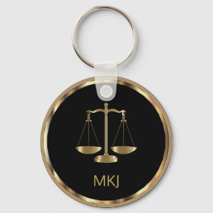 Svart och Guld-lagdesign - Monogram Nyckelring