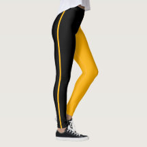 Svart och Guld Leggings Öga fångstenkelhet